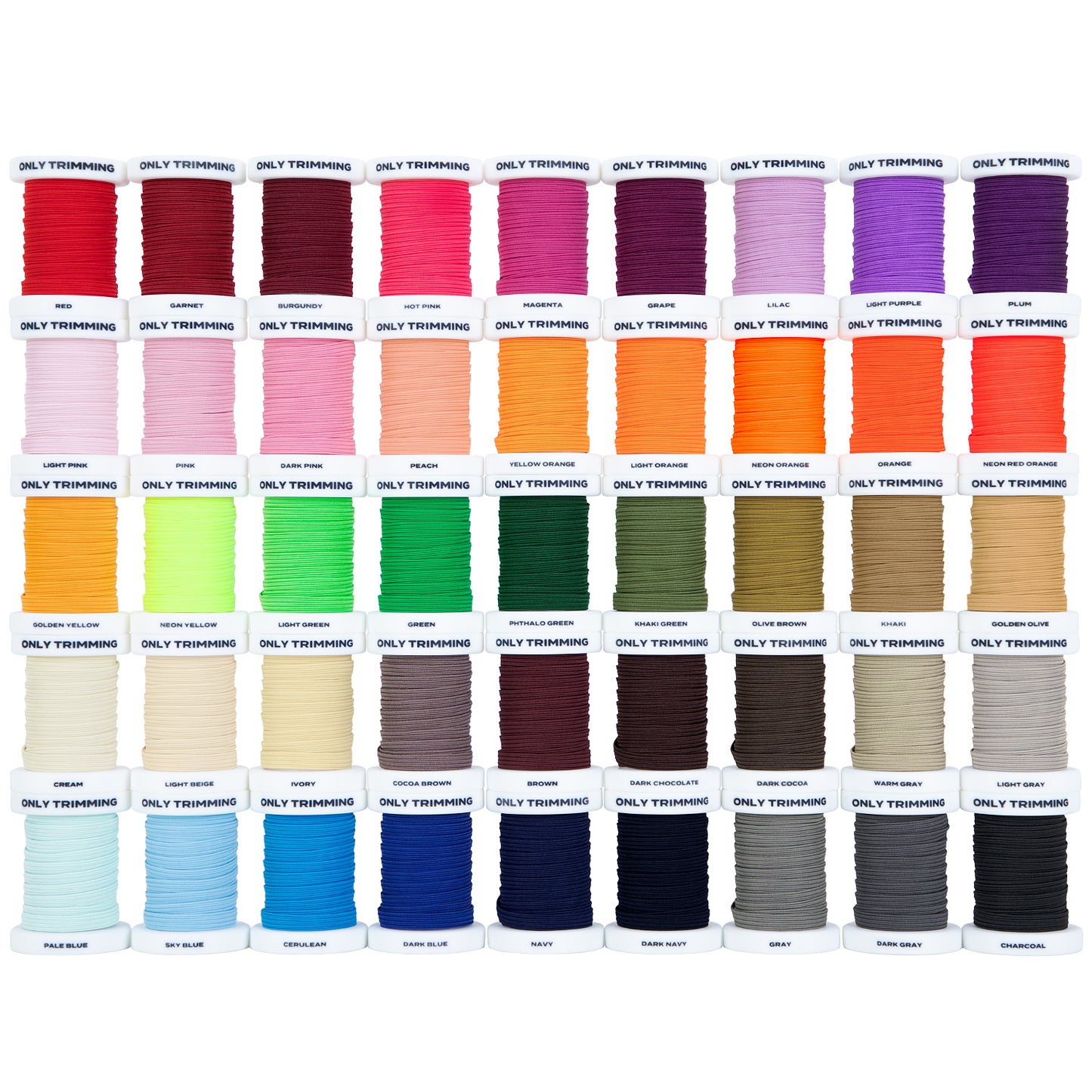 6mm 1/4" Flat Elastic Band Various Colors