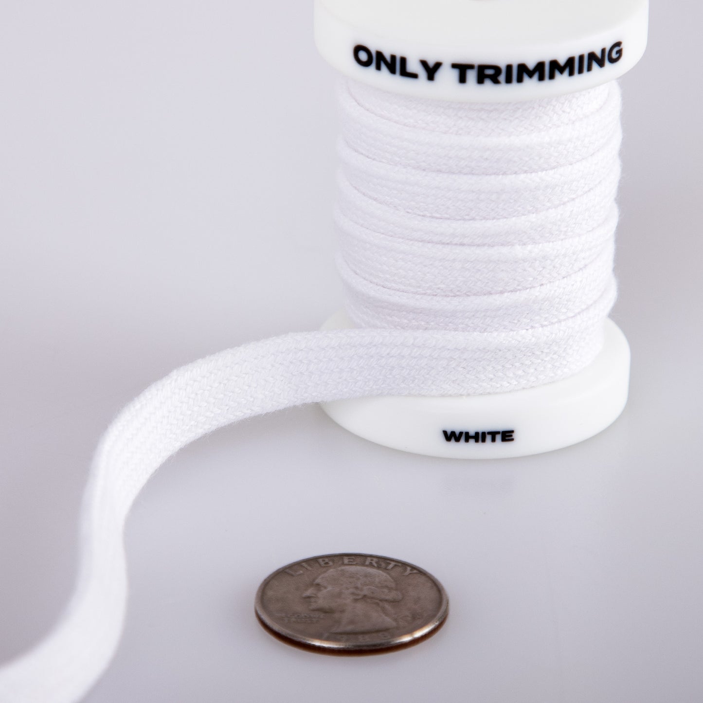 3/8" Cotton Flat Drawstring Drawcord Rope