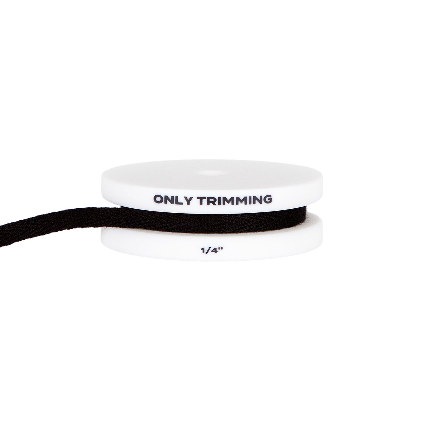 Herringbone Cotton Twill Tape Black