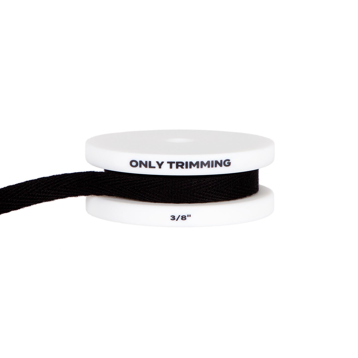 Herringbone Cotton Twill Tape Black