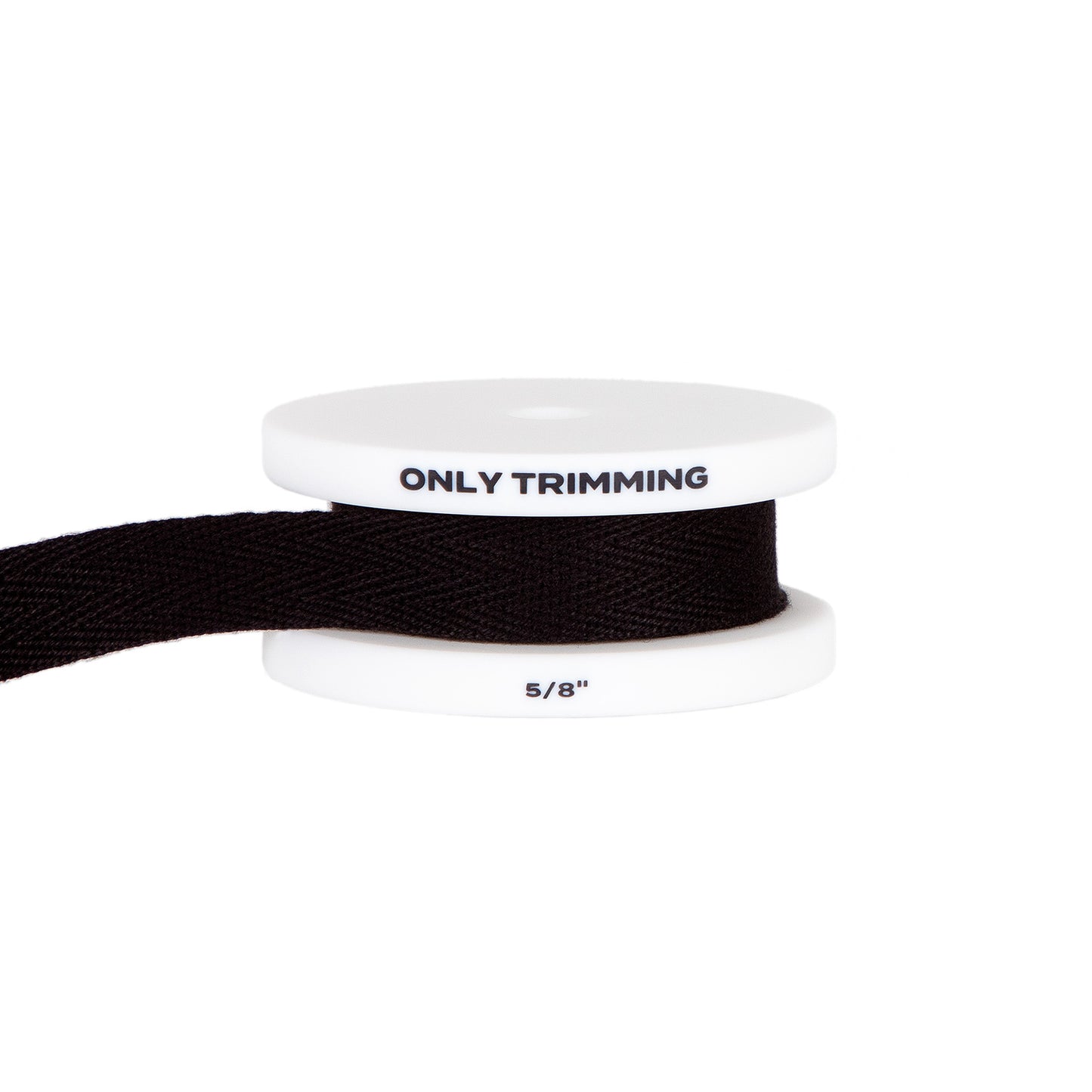 Herringbone Cotton Twill Tape Black