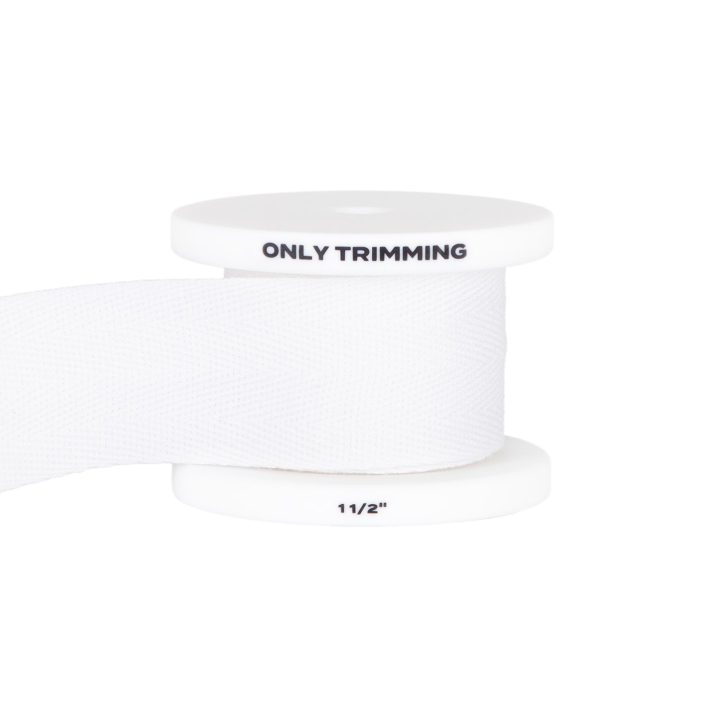 Only Trimming Herringbone Cotton Twill Tape White 1 1/2 Inch
