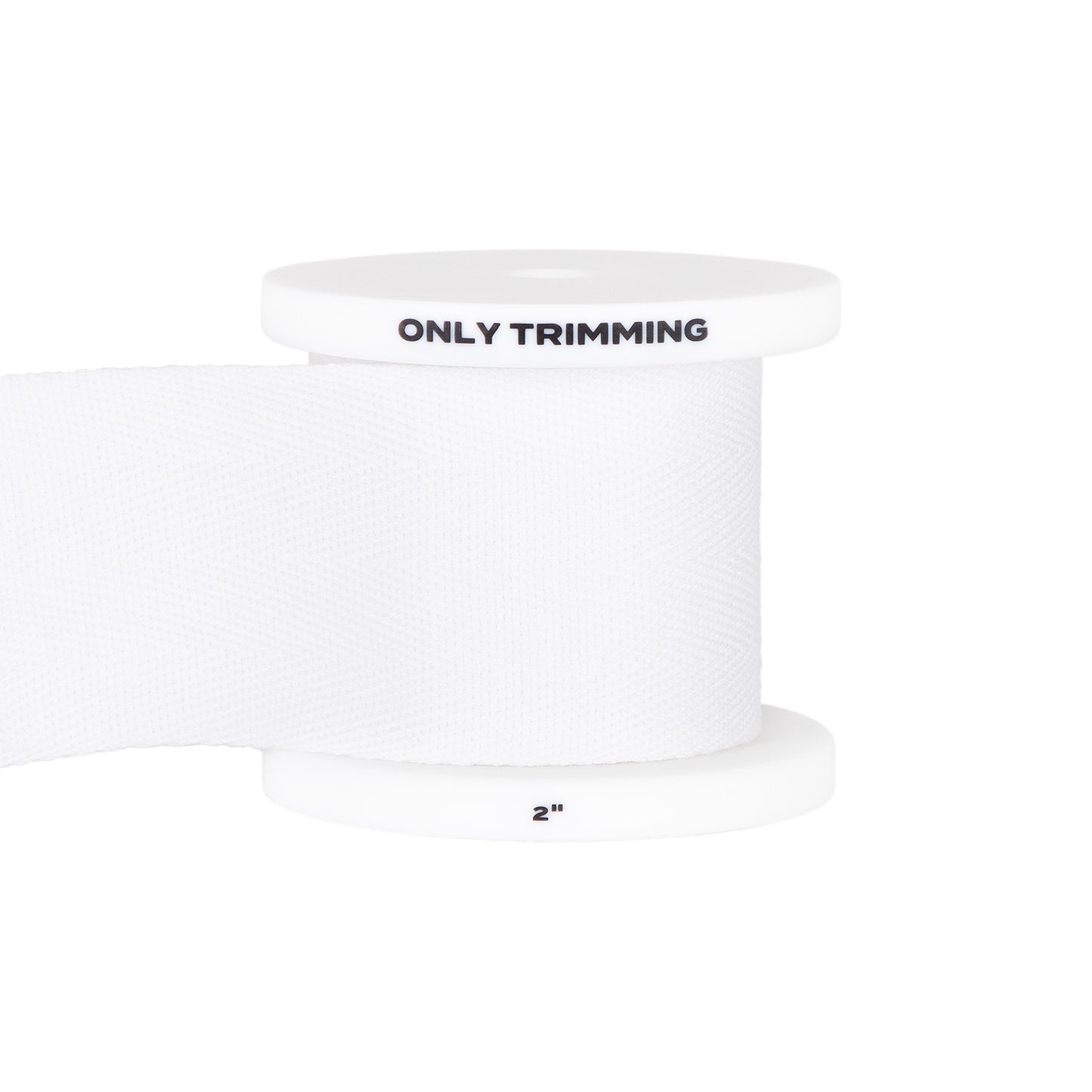 Only Trimming Herringbone Cotton Twill Tape White 2 Inch