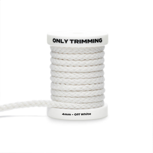 4mm Cotton String Cord Off White