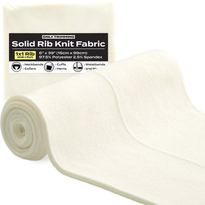 1x1 Solid Rib Knit Fabric Various Colors