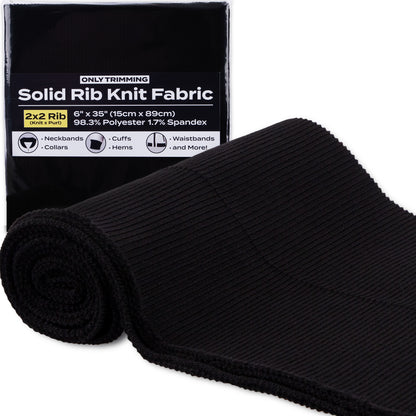 2x2 Solid Rib Knit Fabric Various Colors