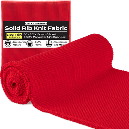 2x2 Solid Rib Knit Fabric Various Colors
