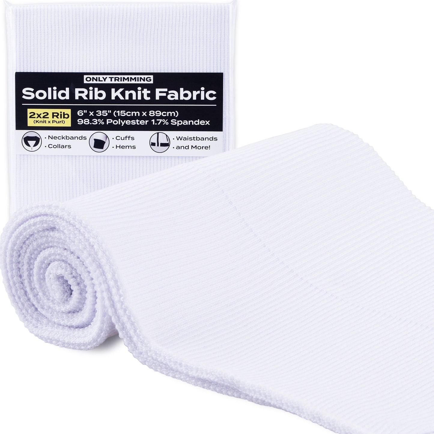 2x2 Solid Rib Knit Fabric Various Colors