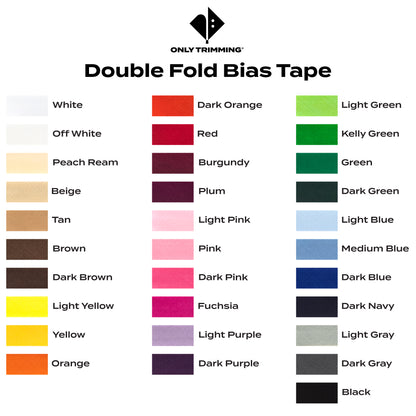 Double Fold Bias Tape Various Colors