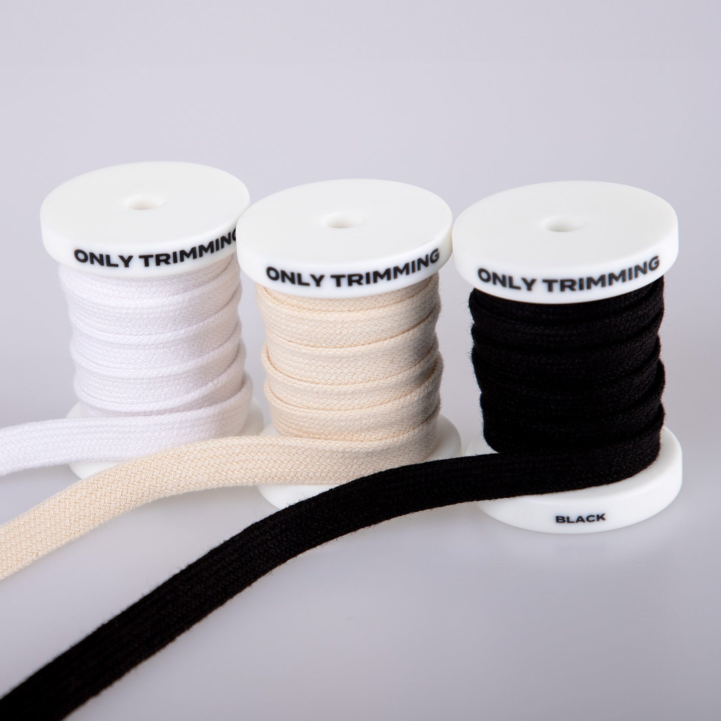 3/8" Cotton Flat Drawstring Drawcord Rope