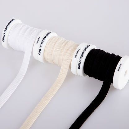 3/8" Cotton Flat Drawstring Drawcord Rope