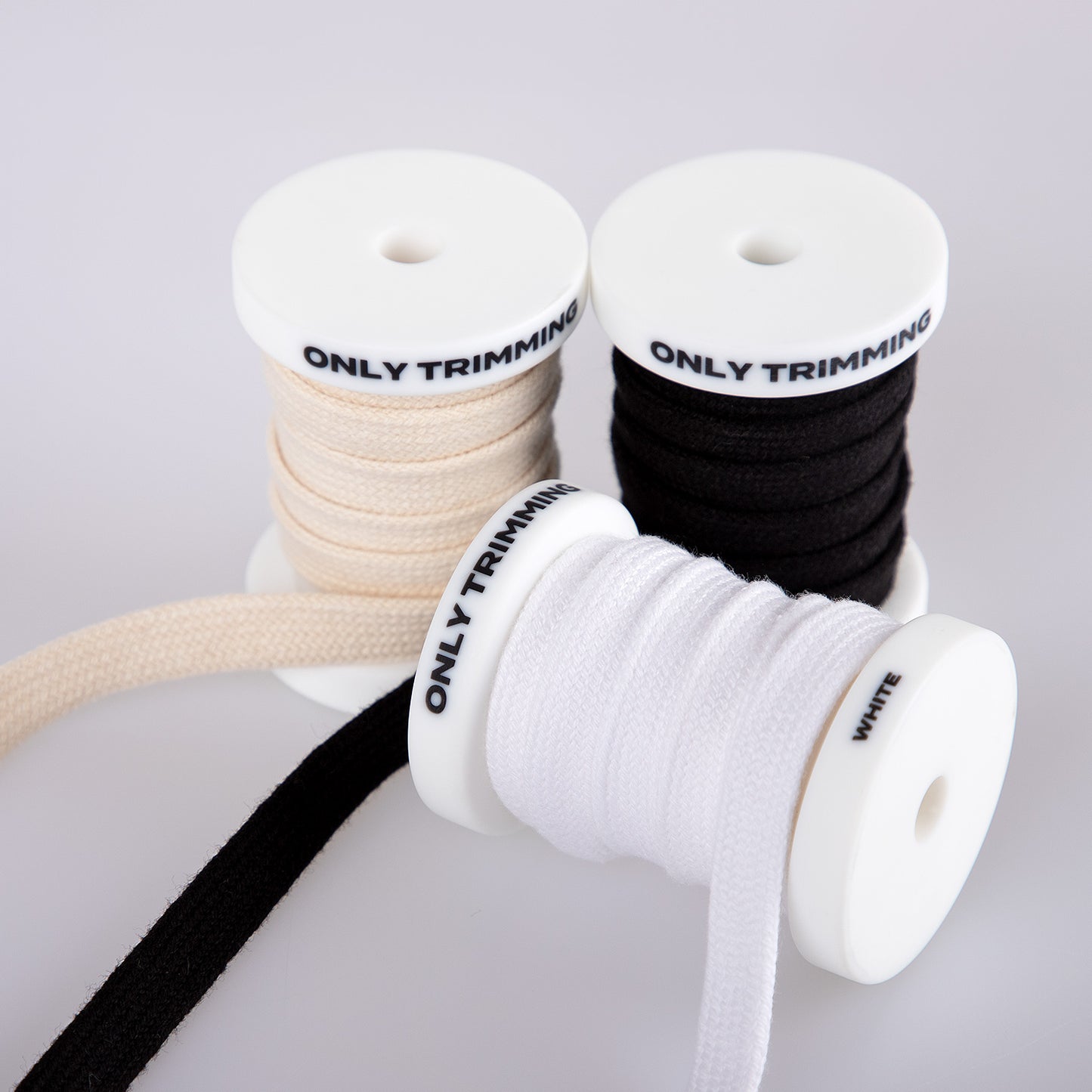 3/8" Cotton Flat Drawstring Drawcord Rope