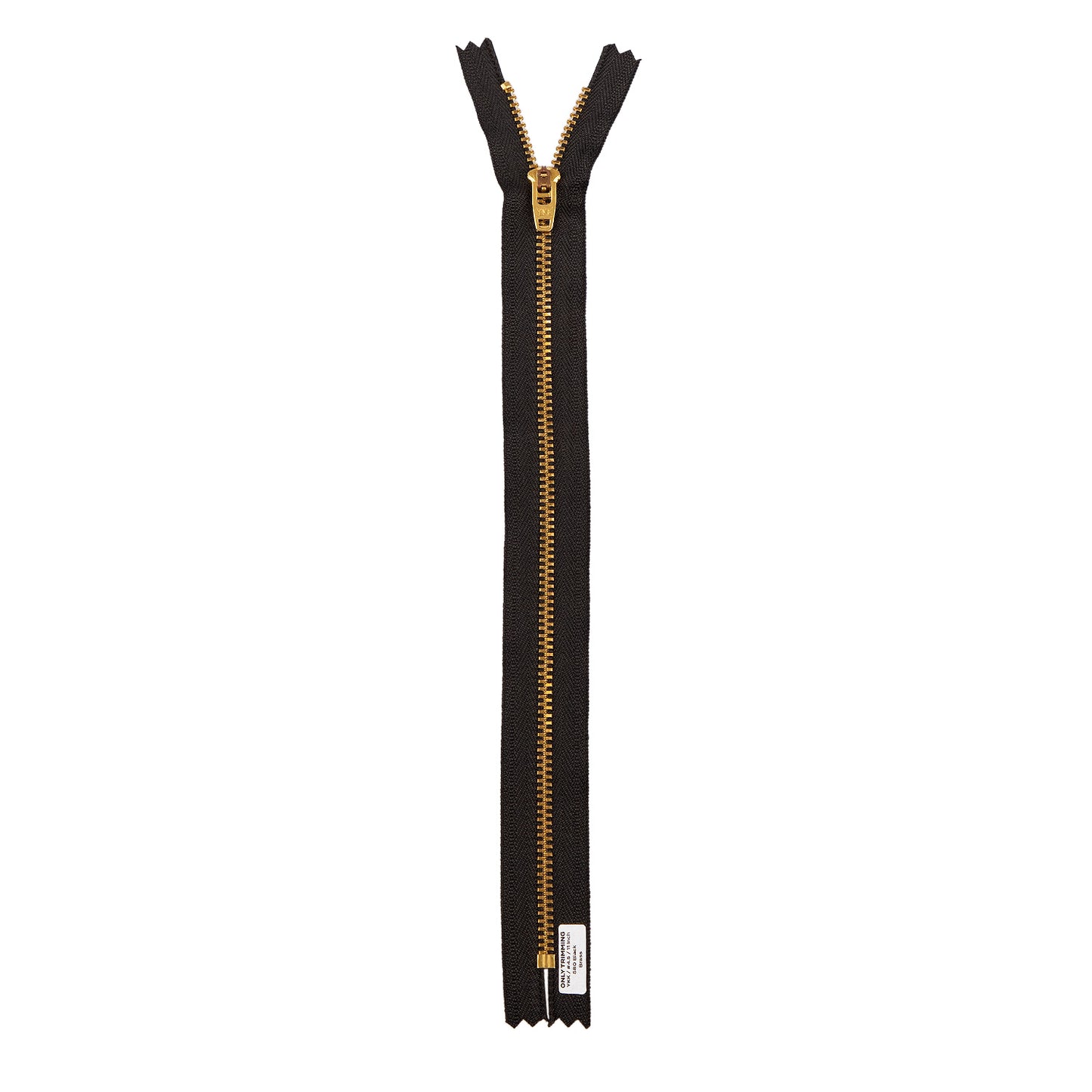 YKK #4.5 Gold Brass Metal Pants Jeans Zipper, Closed End, Black Tape
