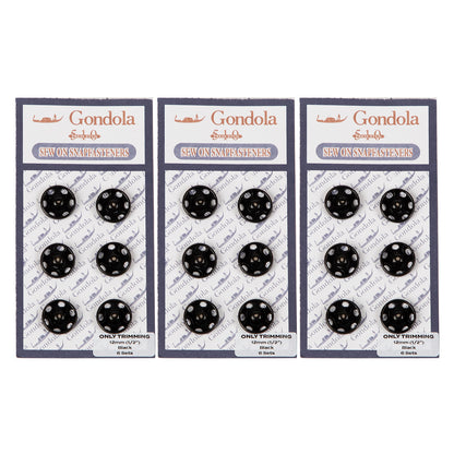 Sew on Snap Buttons Metal Fastener Buttons Various Colors and Sizes