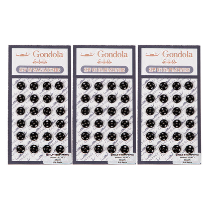 Sew on Snap Buttons Metal Fastener Buttons Various Colors and Sizes