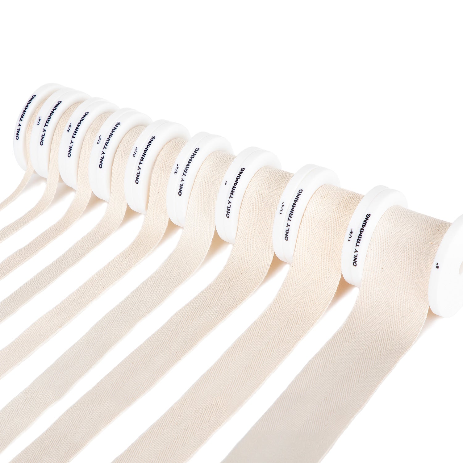 Herringbone Cotton Twill Tape Dyeable Natural Cotton
