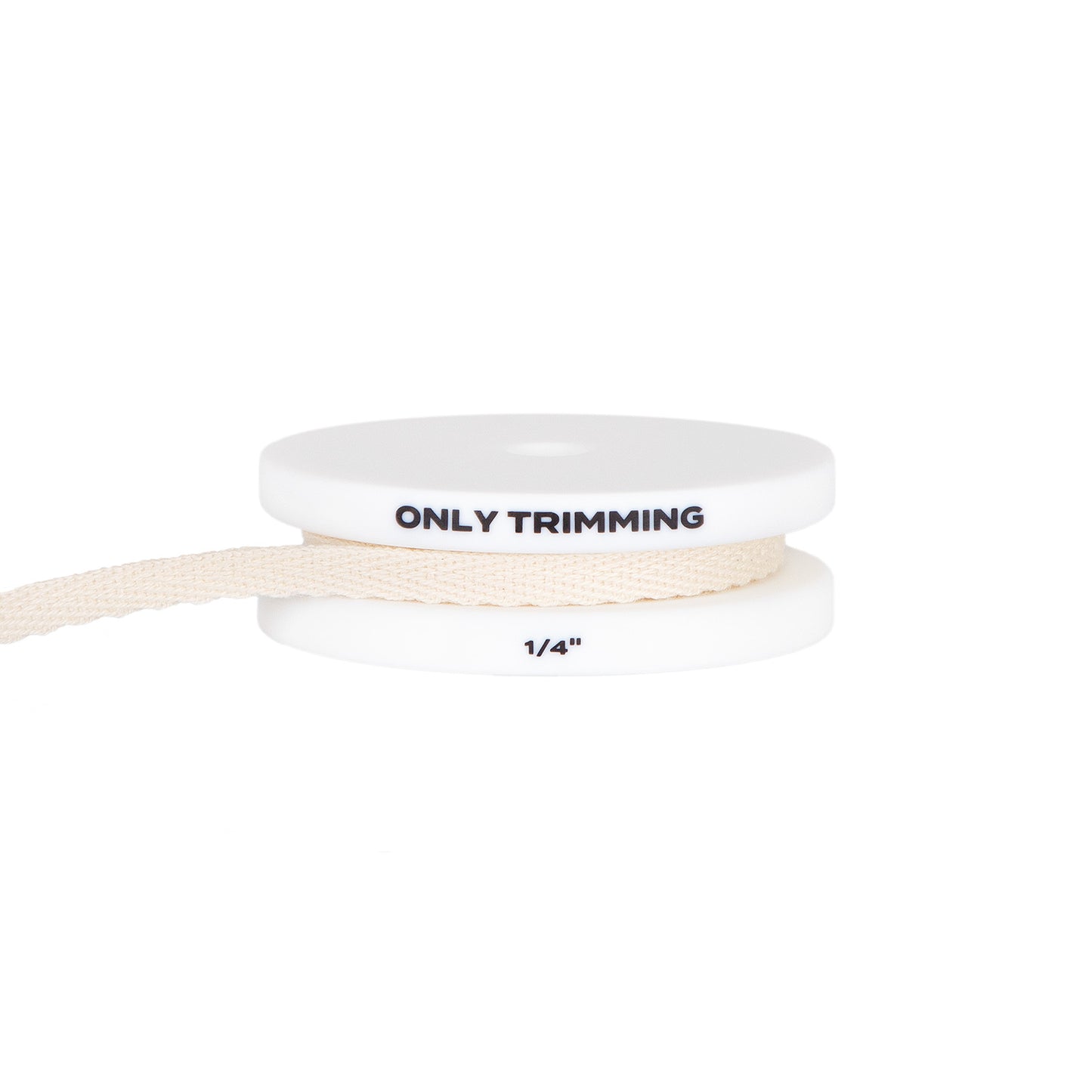 Herringbone Cotton Twill Tape Dyeable Natural Cotton 1/4 Inch