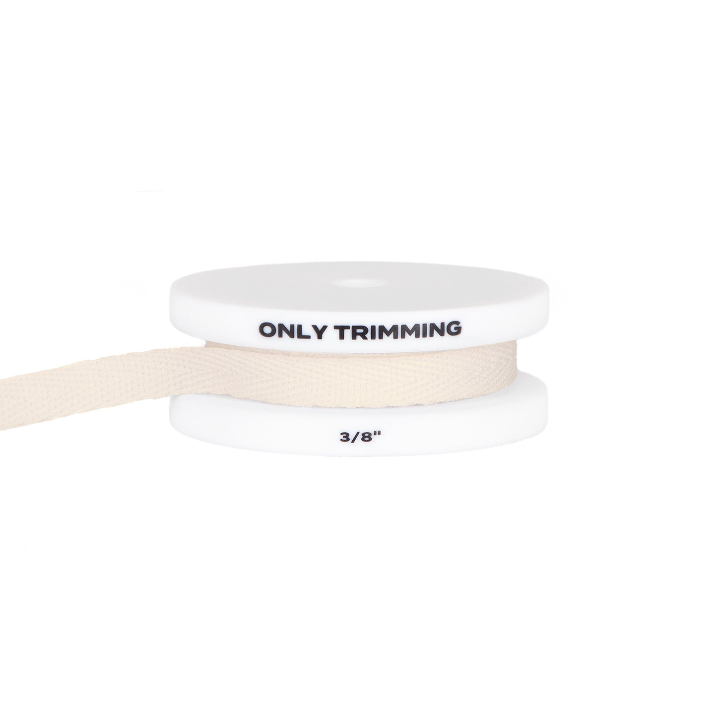 Herringbone Cotton Twill Tape Dyeable Natural Cotton 3/8 Inch