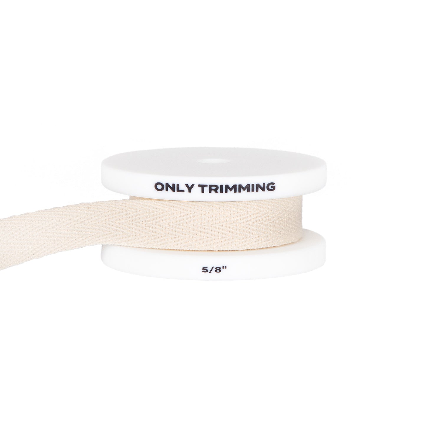 Herringbone Cotton Twill Tape Dyeable Natural Cotton 5/8 Inch