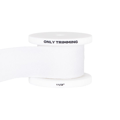 Only Trimming Herringbone Cotton Twill Tape White 1 1/2 Inch