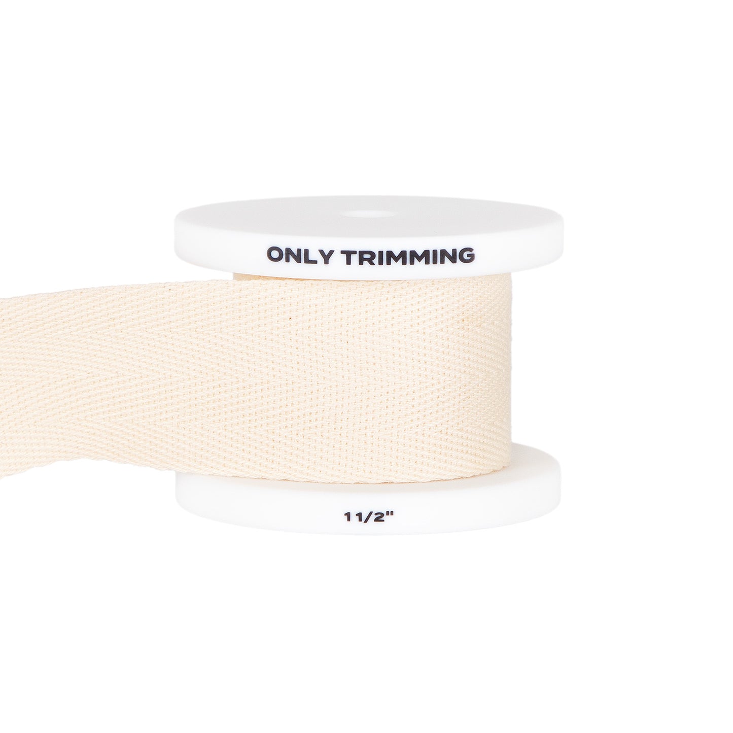 Herringbone Cotton Twill Tape Dyeable Natural Cotton 1 1/2 Inch