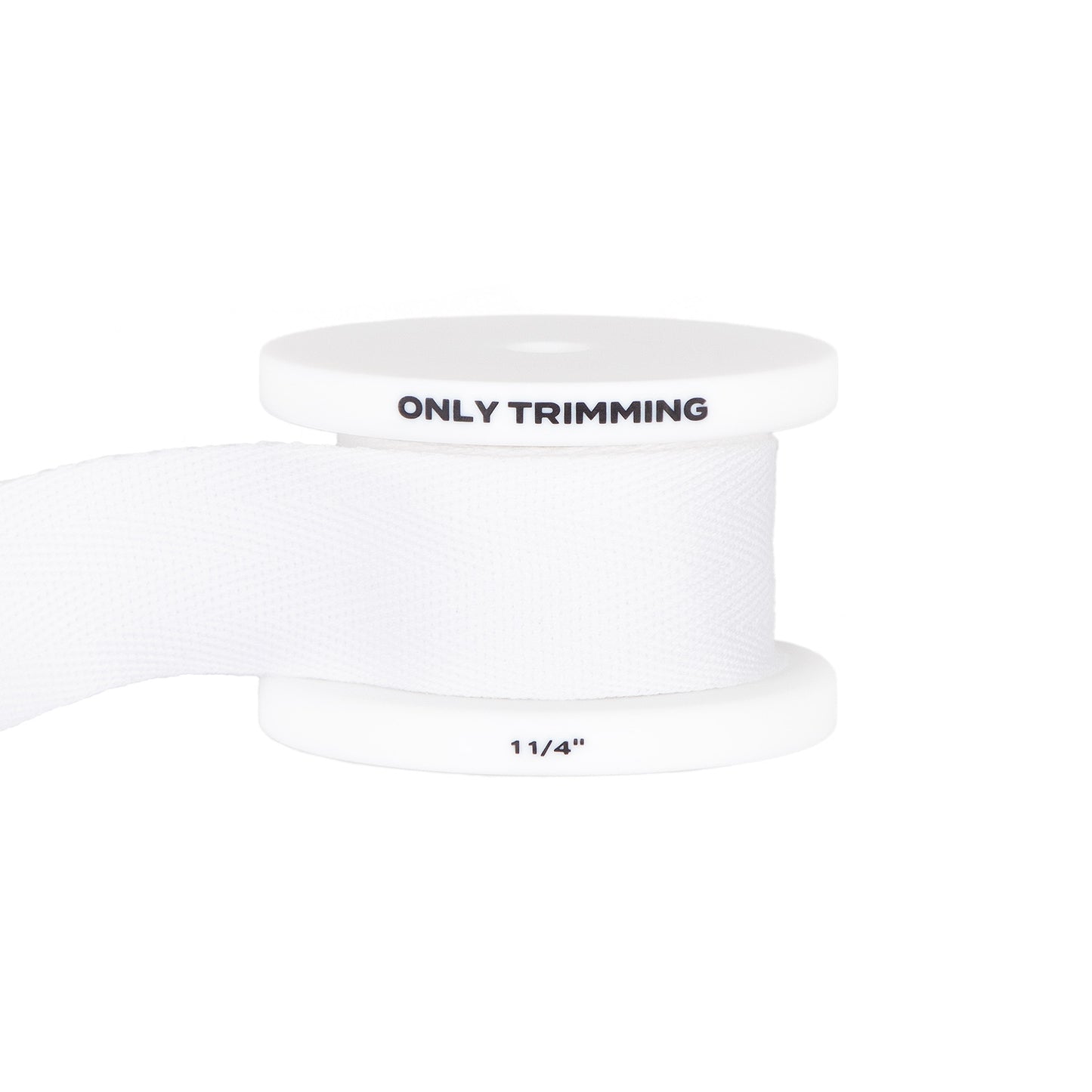 Only Trimming Herringbone Cotton Twill Tape White 1 1/4 Inch
