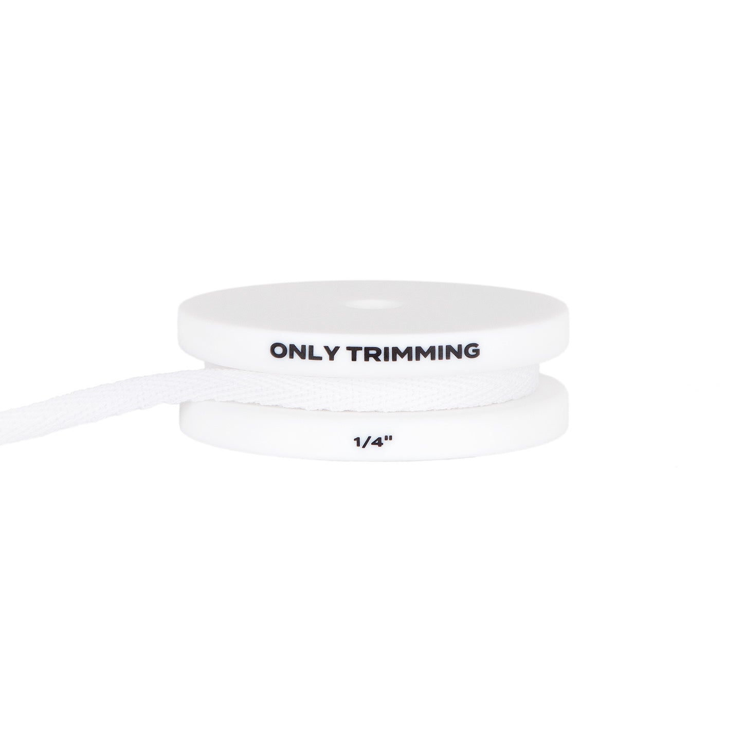 Only Trimming Herringbone Cotton Twill Tape White 1/4 Inch