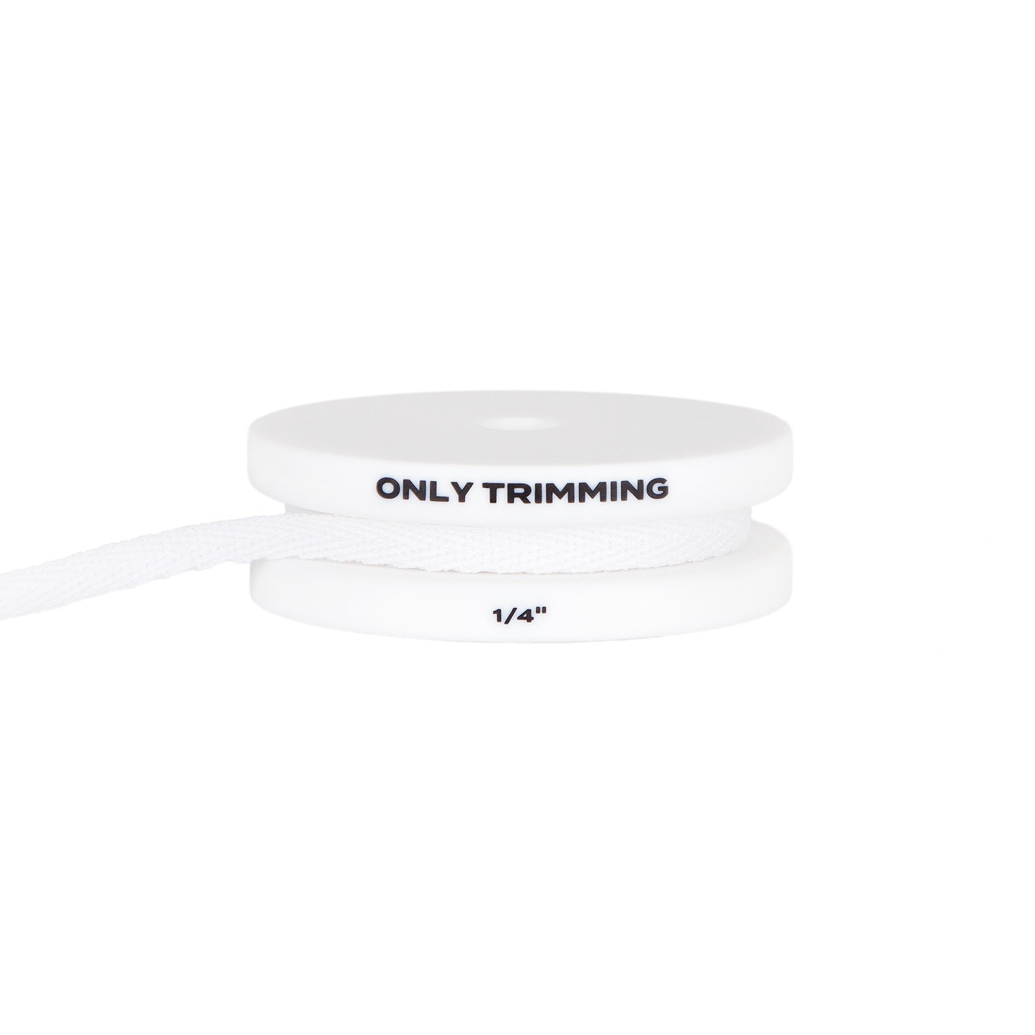 Only Trimming Herringbone Cotton Twill Tape White 1/4 Inch