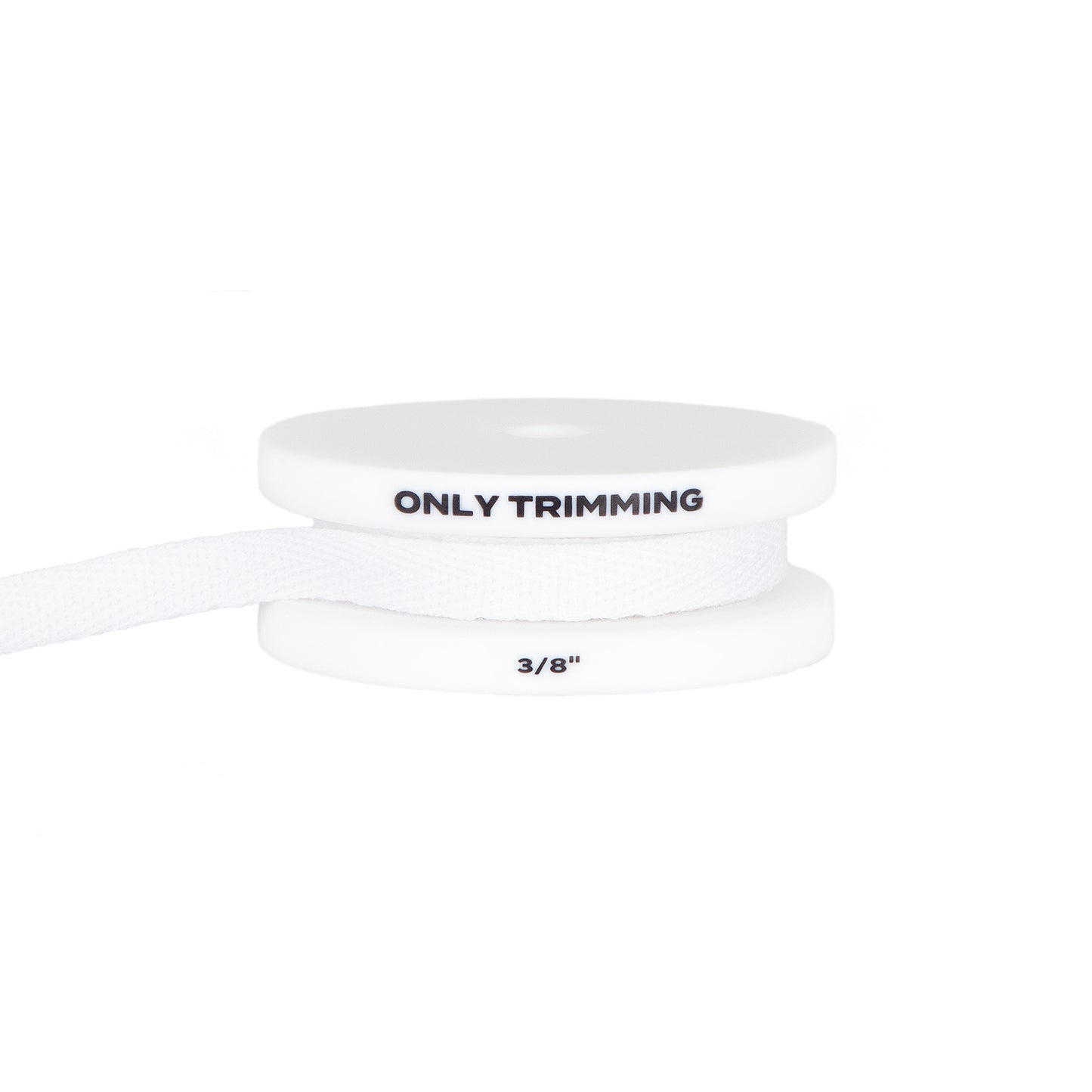 Only Trimming Herringbone Cotton Twill Tape White 3/8 Inch