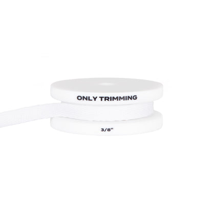 Only Trimming Herringbone Cotton Twill Tape White 3/8 Inch