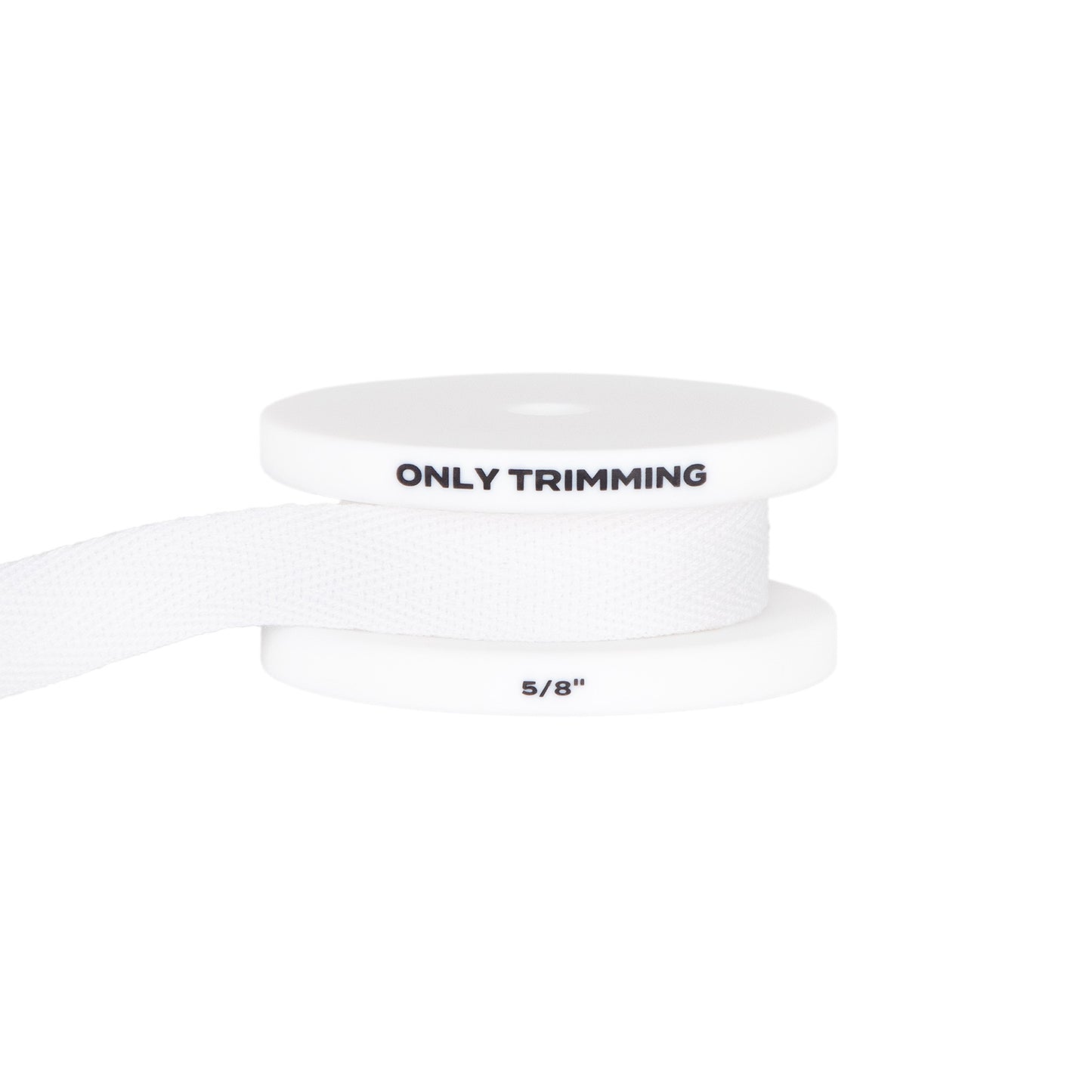 Only Trimming Herringbone Cotton Twill Tape White 5/8 Inch