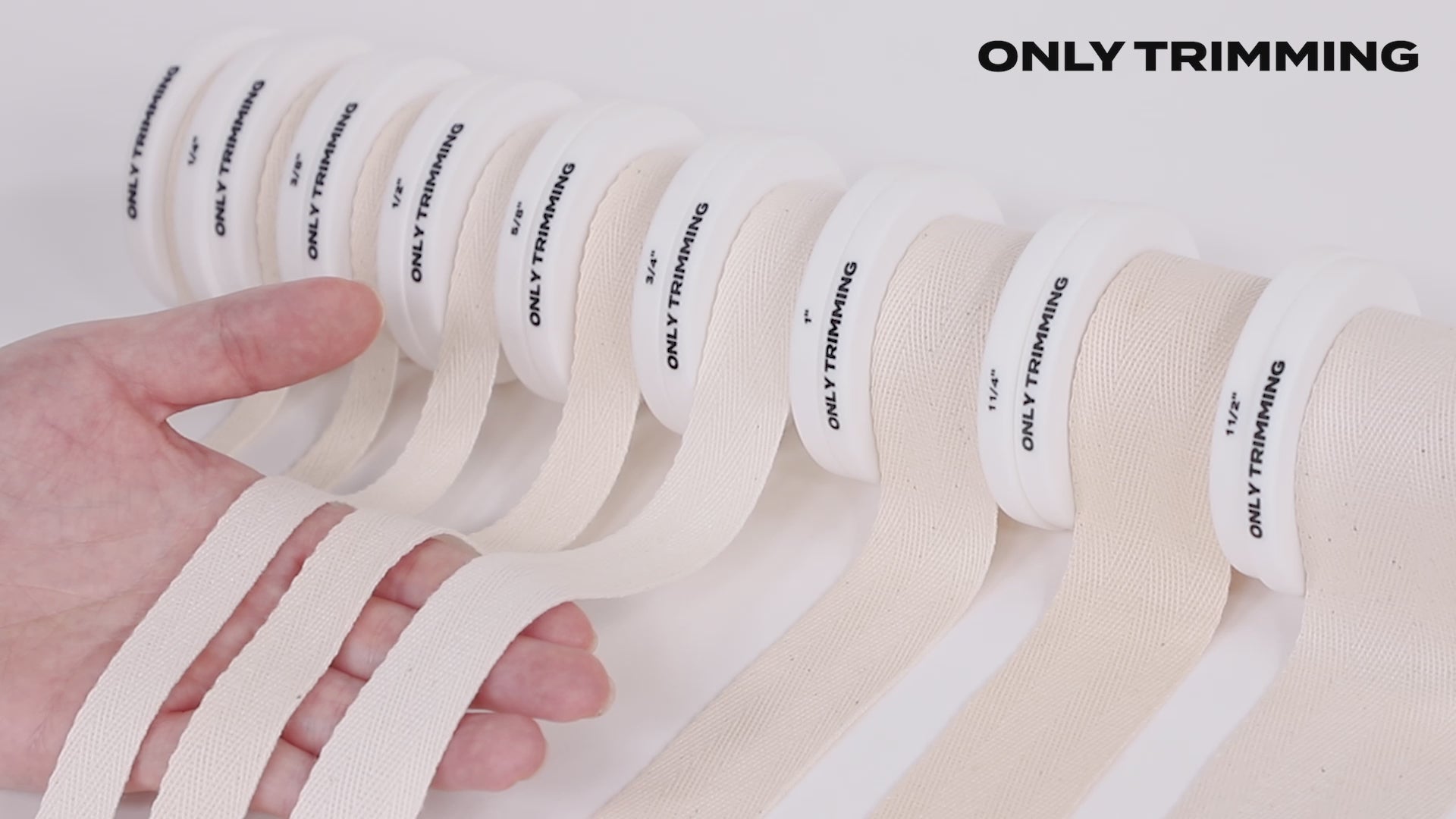 Herringbone Cotton Twill Tape Dyeable Natural Cotton